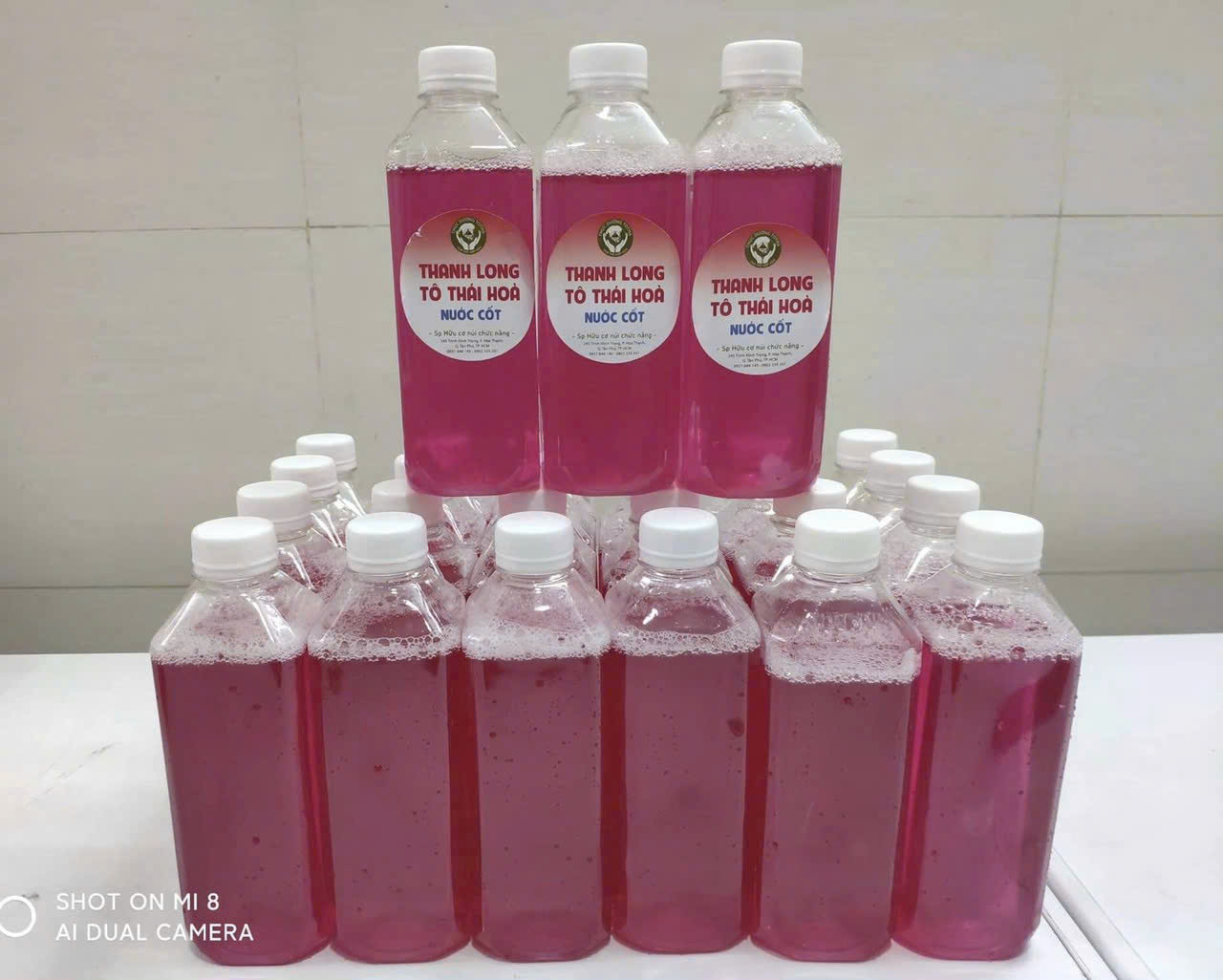 Nước cốt thanh long chai lớn 500 ml